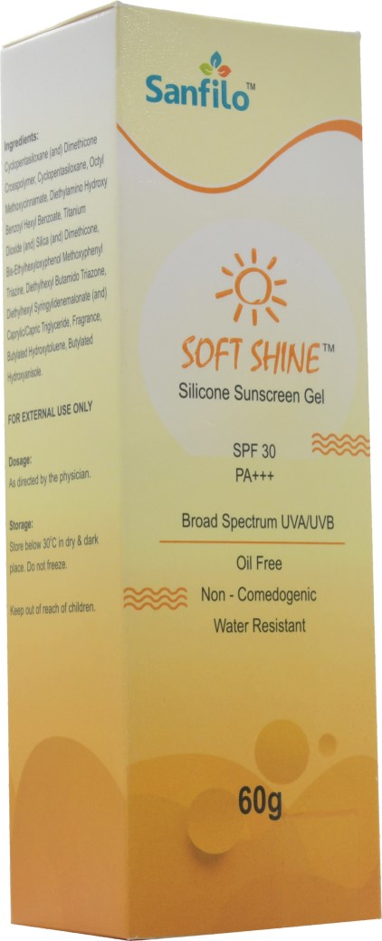 SOFT SHINE Matte Sunscreen Gel with SPF & 30 PA+++ for oily skin. Protects from Sunburn,Tan,premature ageing & wrinkle formation. Offers trusted UV filters for protection against UVB,UVAII & UVI rays.